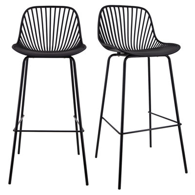 Adairsville Outdoor Bar Stool in Black