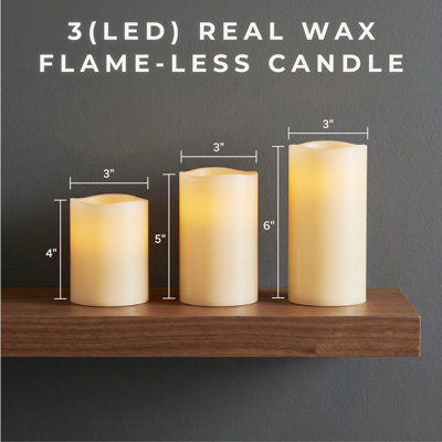 Beeswax Flameless Candle with Remote