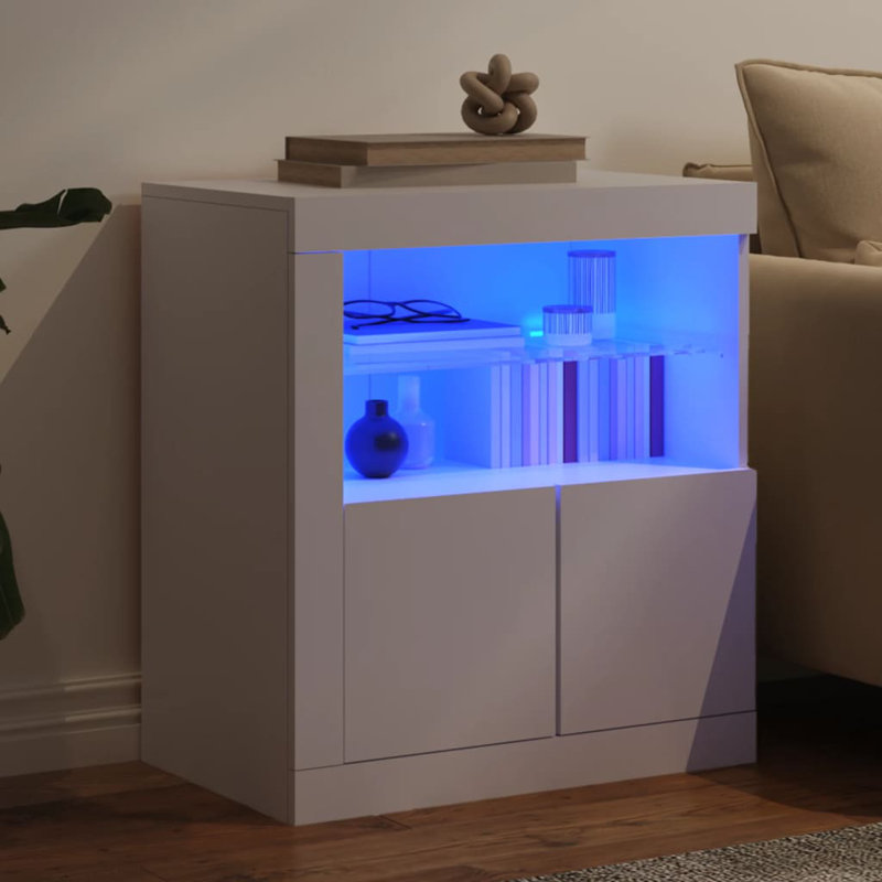 Basiliki Sideboard with LED Lights, White