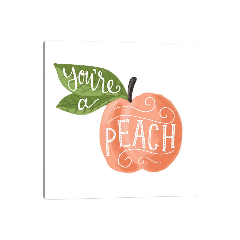Peachy by Loni Harris - Wrapped Canvas Gallery-Wrapped Canvas Giclée, 30.48 cm H x 30.48 cm W