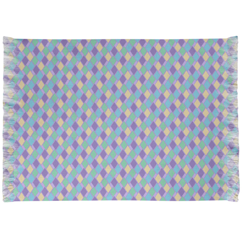 Tapis bleu/jaune rétro diamants Mcguigan, Oui