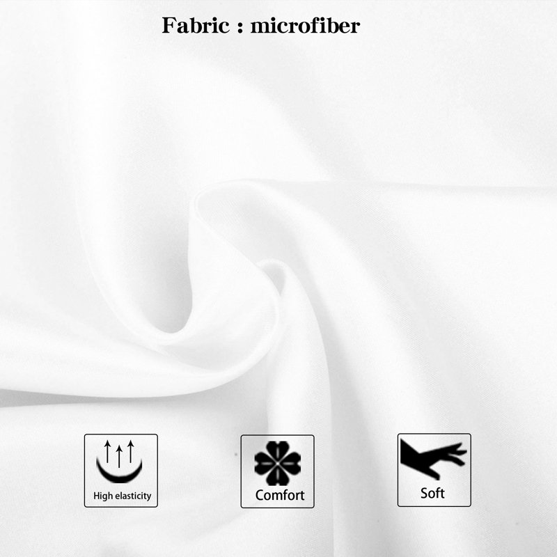 White Satin Silk Standard Pillowcases with Hidden Zipper