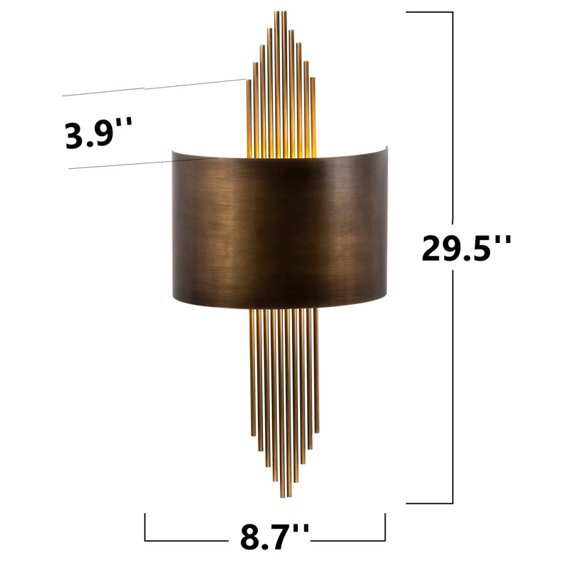Yanelys Flush Mounted Sconce, Brushed Gold