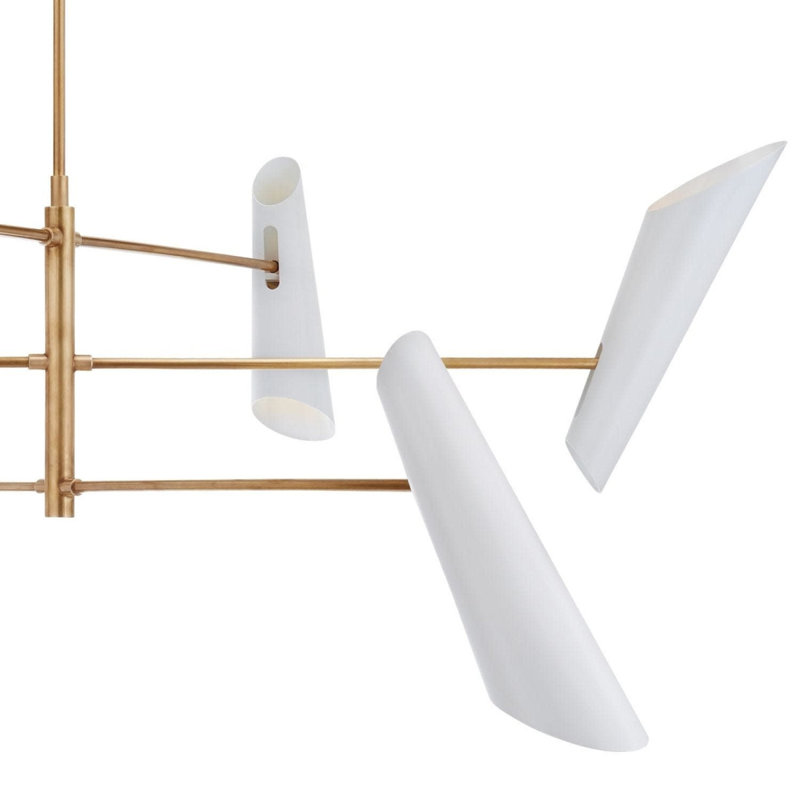 Lustre Dax, 28” Width x 18” Height, Rose brillant, Blanc mat