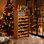 Hanzi Oak Finish Wine Rack With Built In Bottle And Stemware Storage 7 Tier Wine Storage Cabinet
