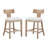 Counter Stools Set Of 2, Upholstered Counter Height Bar Stools With Solid Rubber Wood Frame, Backrest, Footrest, Armless Barstools For Home Bar, Kitchen Counter-1842419999