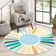 Cute Machine Washable Rugs Sunburst Area Rug Modern Non-Slip Rugs for Bedrooms Colorful Soft Carpet for Kids Boys Girls Dorm Nursery Reading Corner