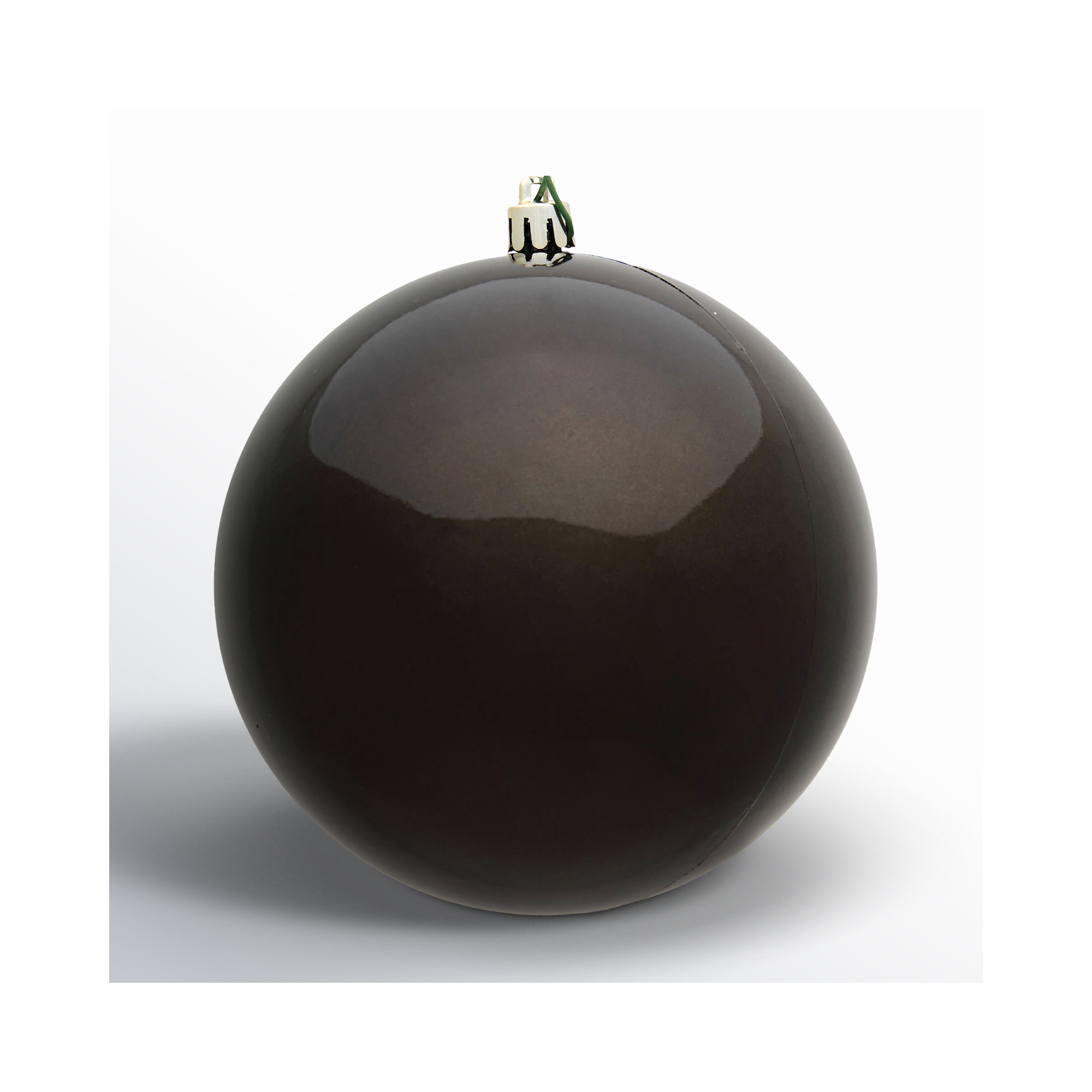 Holiday Décor Ball Ornament, Gunmetal, 4" H x 4" W x 4" D