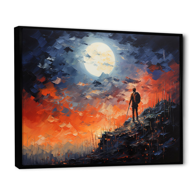 Sommet «Mountain succès», art mural, Cadre flottant noir, H 34 po x l 44 po x P 1,5 po