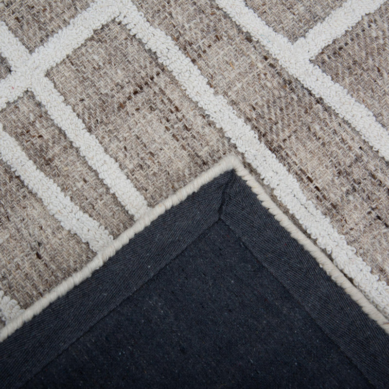 Tapis 100% laine touffeté à la main, Rectangle 5 pi x 7 pi 6 po