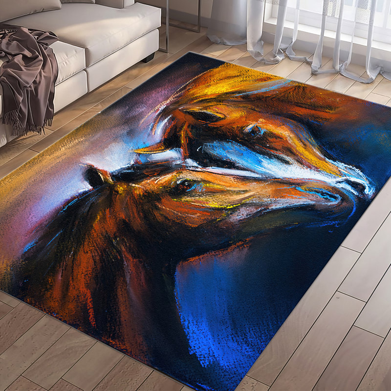 Chic Bohemian Design With Pile Soft Printed Rug for Stylish Home Decor Enhancing Beauty of Any Room, Rectangle 3'11" x 5'11"