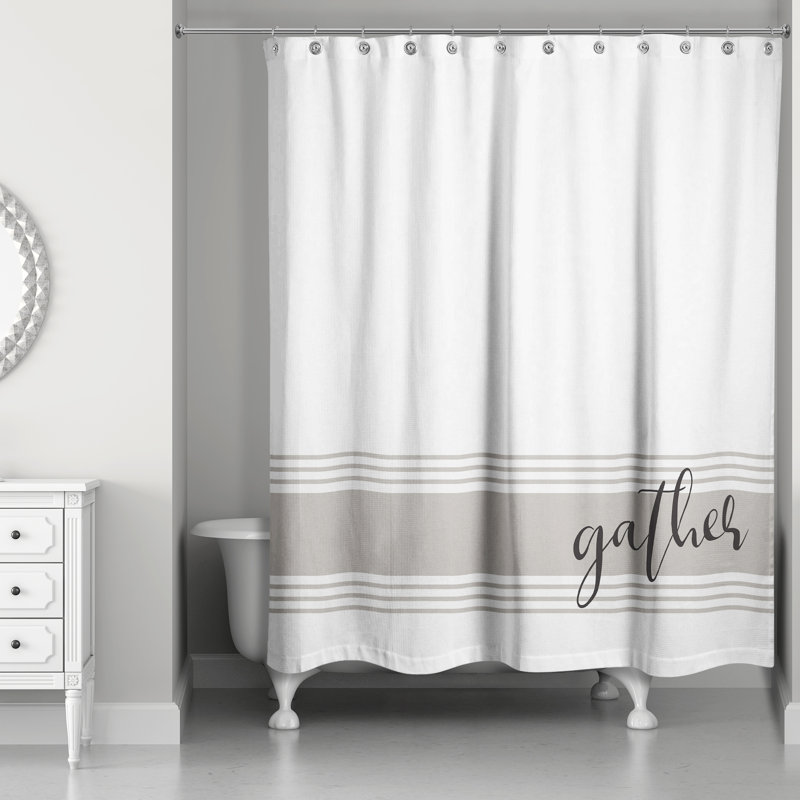 Rideau de douche simple gather Temescal