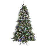 7.5 Ft. Snowy Morgan Spruce Tree With Dual Color® LED Lights