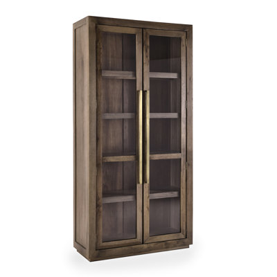 Bradley Tall Oak Wood  Cabinet In Brown