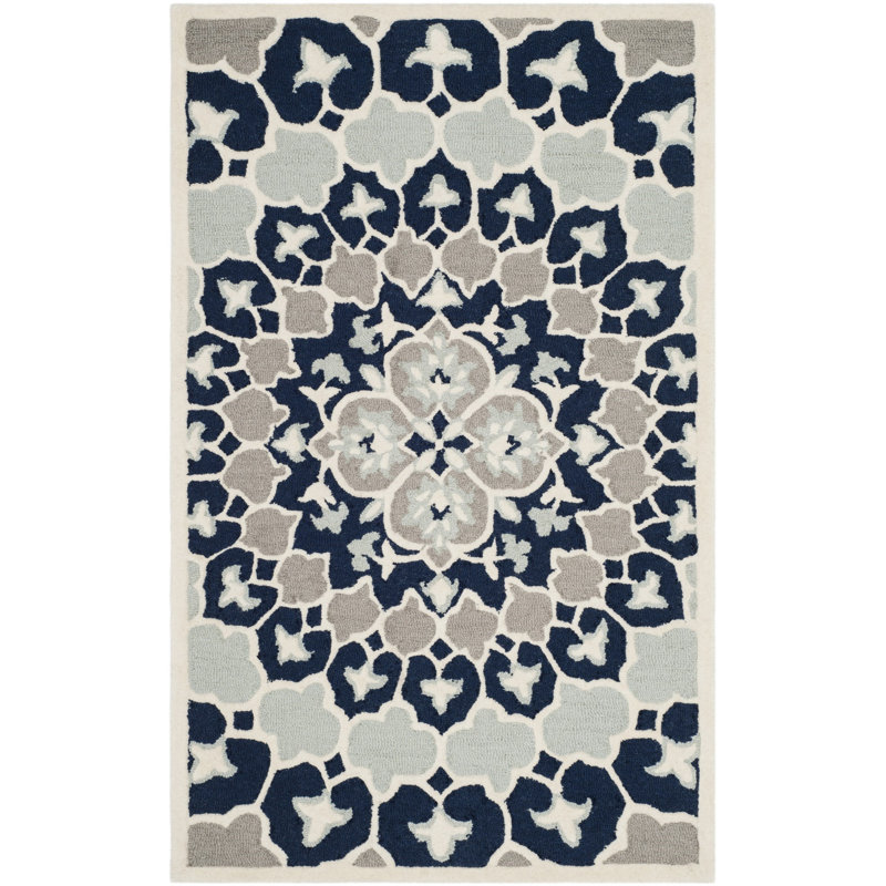 Miu Hand Tufted Wool Geometric Rug, Rectangle 3' x 5'