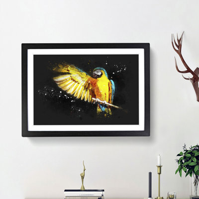 Yellow Macaw Parrot - Framed Print