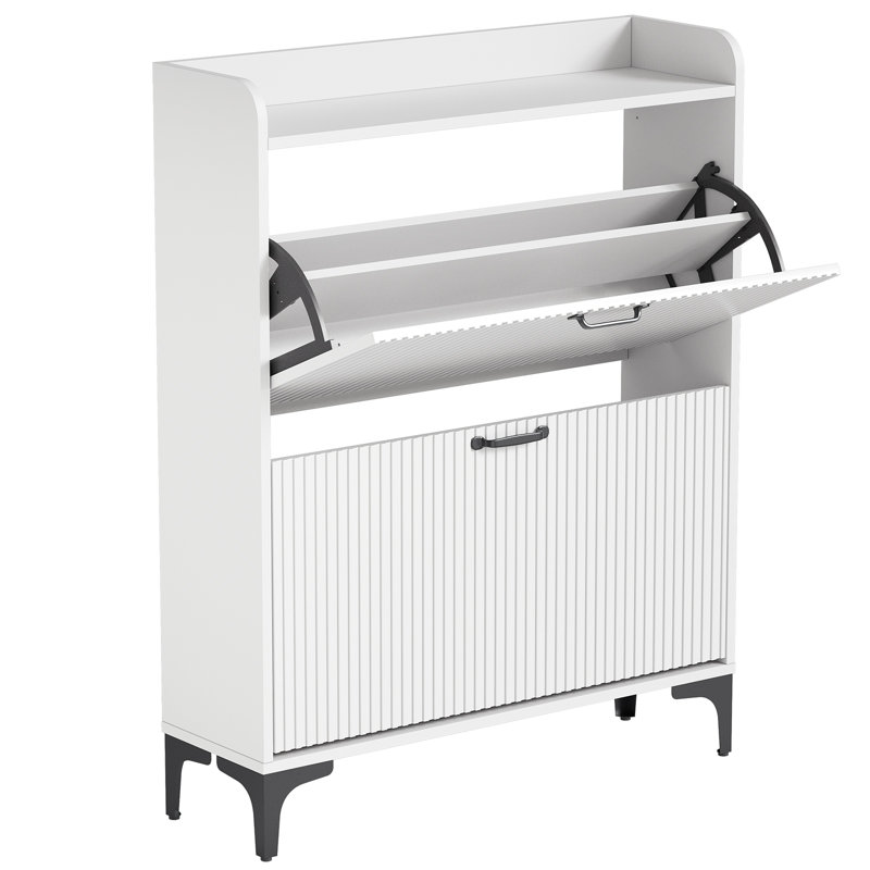 Armoire de rangement pour chaussures 24Pairs , Blanc