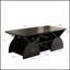 Table basse de coin rectangulaire en bois d'ingénierie avec tablettes ouvertes, assemblage facile et structure robuste pour les salons modernes-858373922