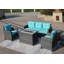 Ensemble de conversation en rotin pour 5 personnes avec coussins Wicker-90855331-90855335