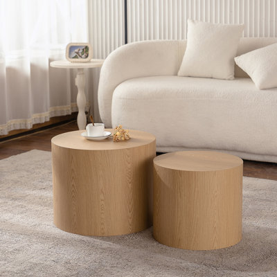 2-Pieces Round Nesting Coffee Table