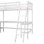Lit mezzanine en bois avec échelle en L et 2 bureaux intégrés en L