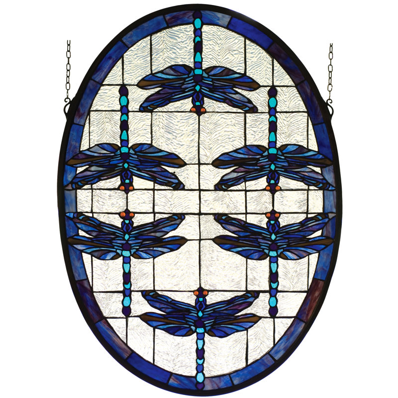 Dragonflies Stained Glass Window
