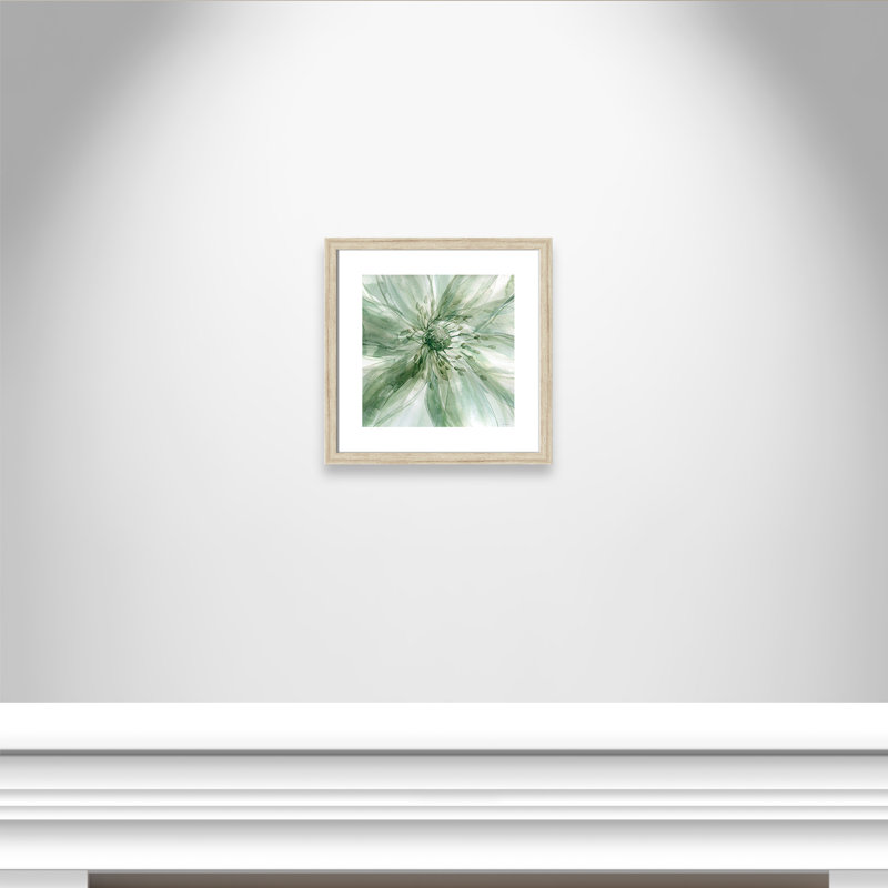Macro fleur de sauge I - peinture encadrée, Beige, H 17,5 po x l 17,5 po x P 1,25 po