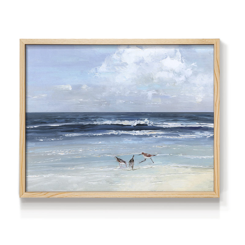 Beach Trio -Framed Print - Restickable, Natural, 16" H x 20" W