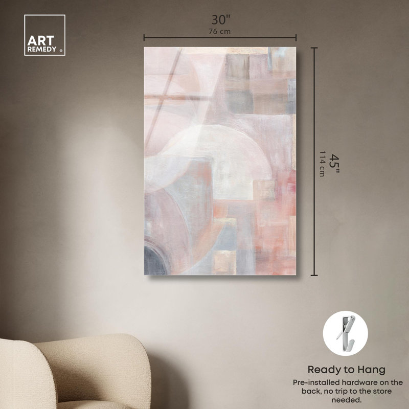 Décoration murale bohème beige symphonique II par Art Remedy, H 45 po x l 30 po