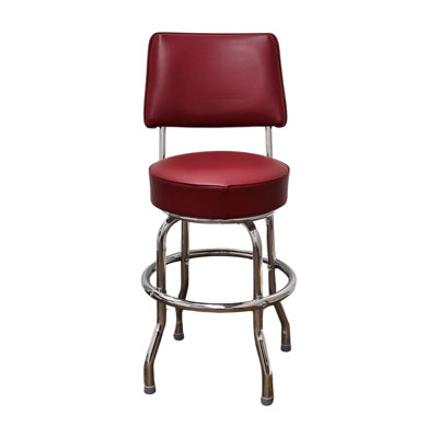 Retro Home Swivel Upholstered Counter Stool