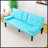 67-Inch PVC Multi-Functional Sofa Bed-1732324395
