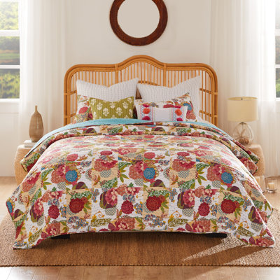 Ensemble de courtepointe pour grand lit 3 pièces Greenland Home Fashions Jewel White 90 x 90 + 20 x 26 (2)