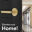 Bouton de porte intérieur réversible Mega Handles RONN avec rosette ronde pour garde-robe, garde-manger et portes françaises - Finition moderne en acier inoxydable-112104375-136429595-136429609