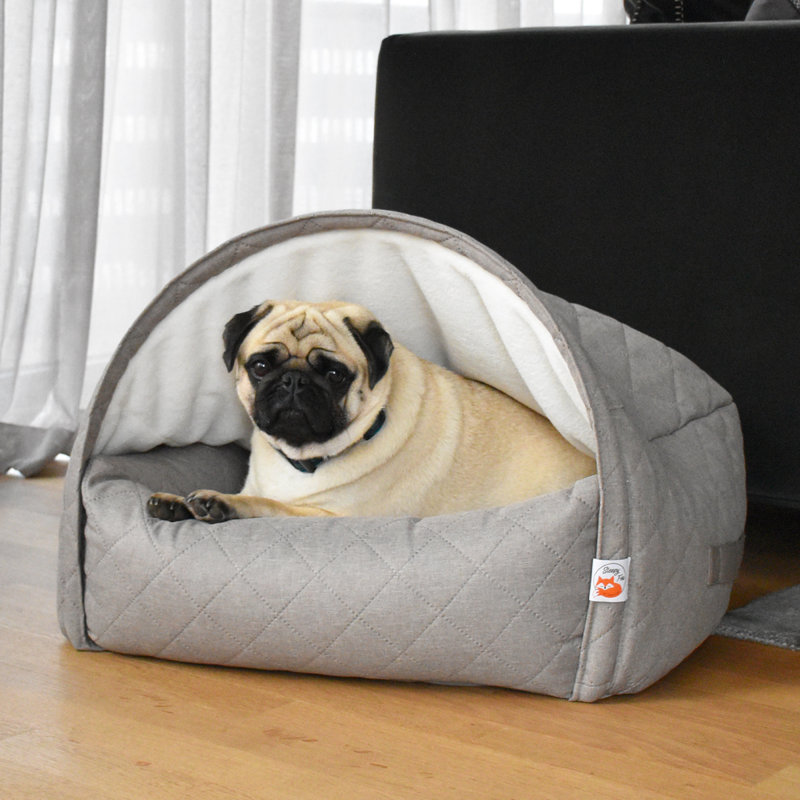 Hooded / Dome Pet Bed, Small (40cm H x 65cm W x 55cm D), Beige