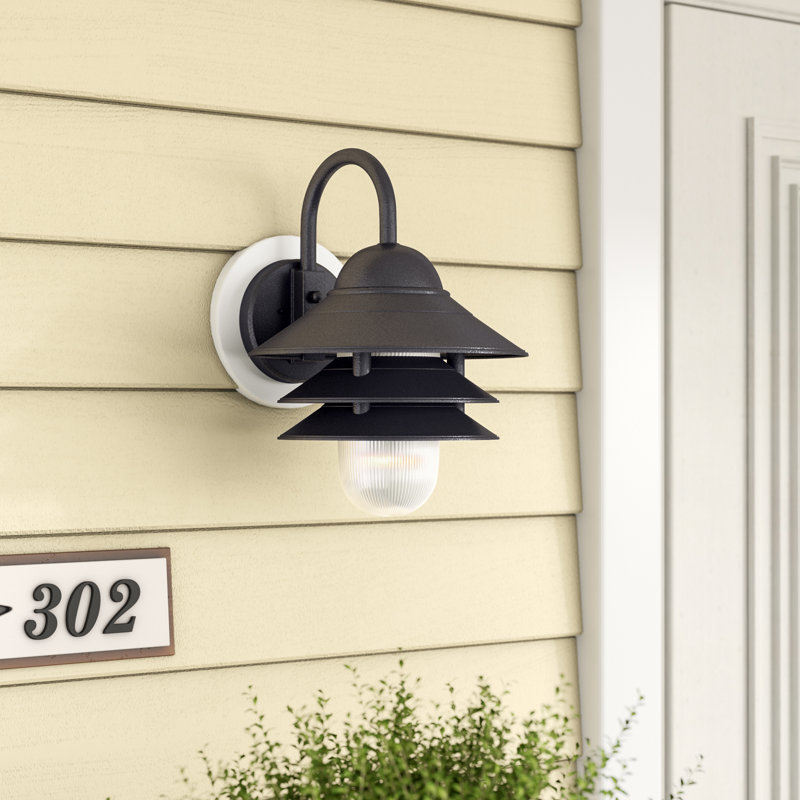 Luminaire de grange d'extérieur H 13 po Caja, Noir mat, PL13 fluorescente