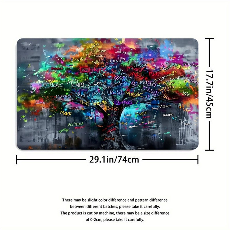 Ensemble de tapis de salle de bain Cosmic Tree Of Life 3 pièces, Teal Cosmic Tree