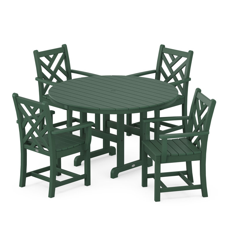 Ensemble repas 5 pièces POLYWOOD Chippendale, Vert