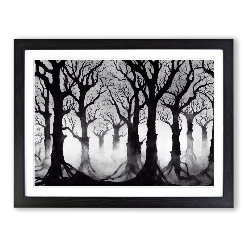 A Feisty Forest - Framed Print, 46cm H x 64cm W x 2cm D, Black Framed