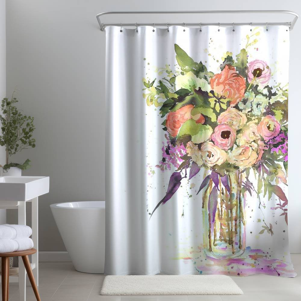 Begin Edition International Inc. Floral Shower Curtain | Wayfair