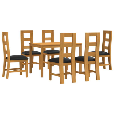 6 -Person Oak Solid Wood Dining Set