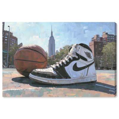 NYC Balling Sneaker Canvas Print Sneaker Wall Art by Art Remedy, Gallery Wrapped, 15 x 10
