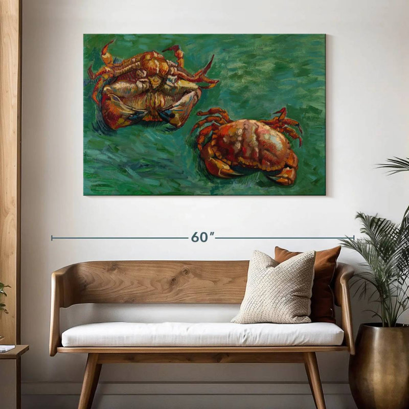Deux crabes, H 32 po x l 48 po