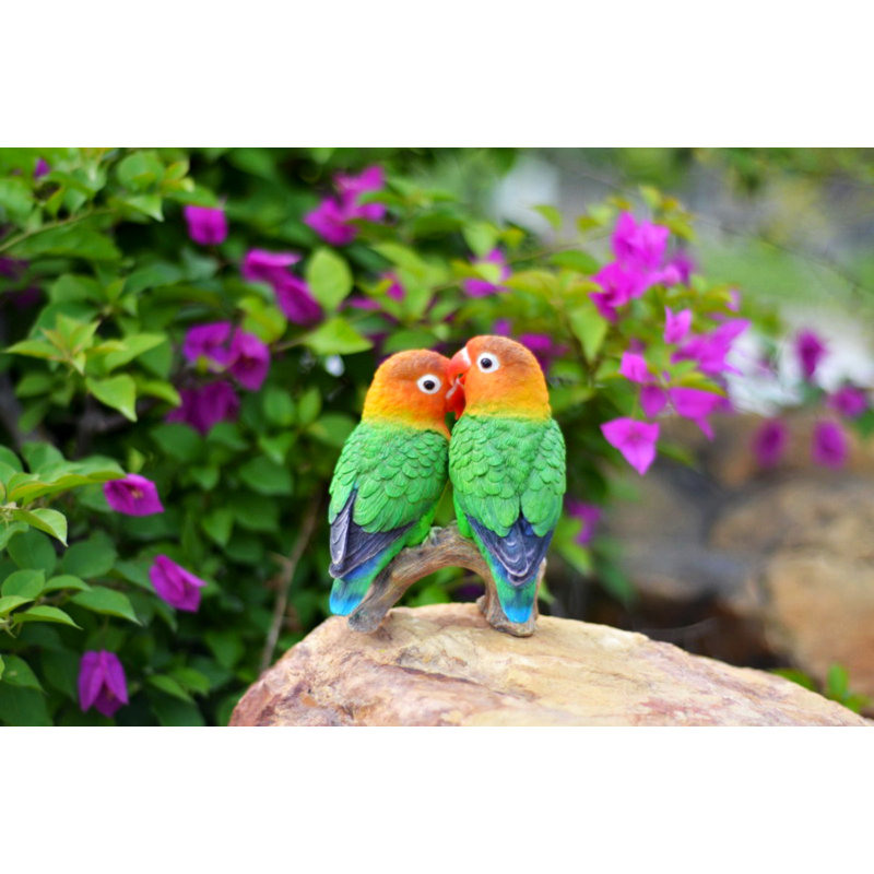 Parrots on Branch Statue