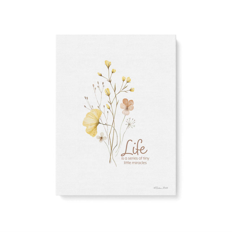 «Life Little Miracles» par Susan Ball, reproduction d'art, L 12 po x H 16 po, Does Not Apply, Unframed Canvas