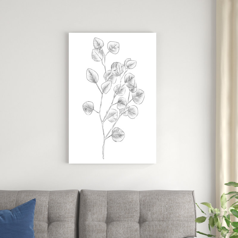 Croquis d'eucalyptus III, H 36 po x l 24 po x P 1,25 po