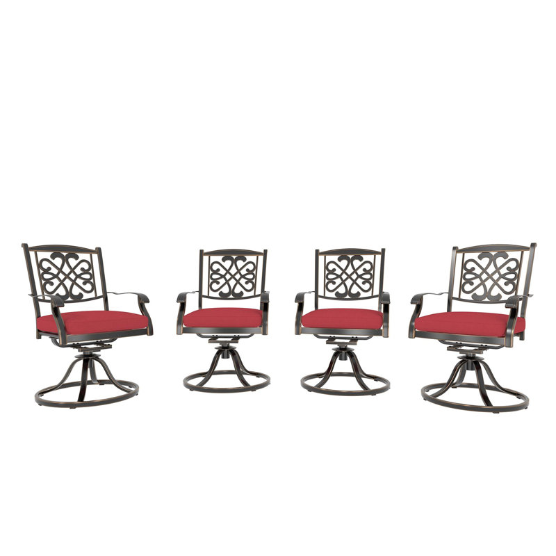 Chaise de patio pivotante avec coussin