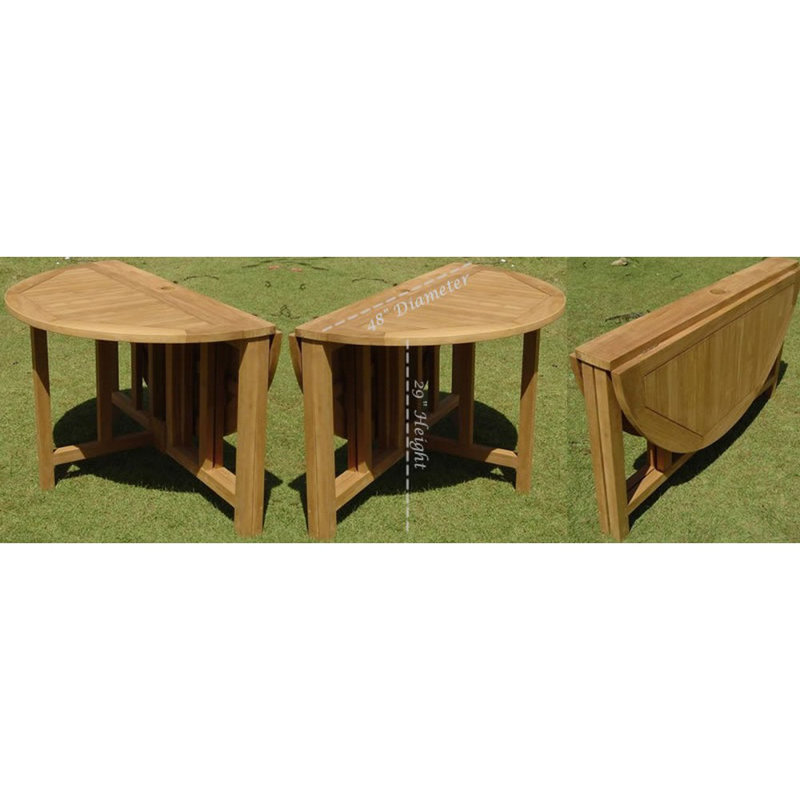 Ensemble repas 5 pièces teck luxueux Parkhur