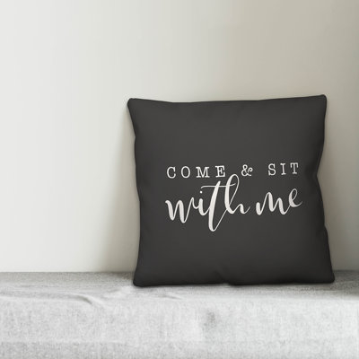 Textual Outdoor Throw Pillow