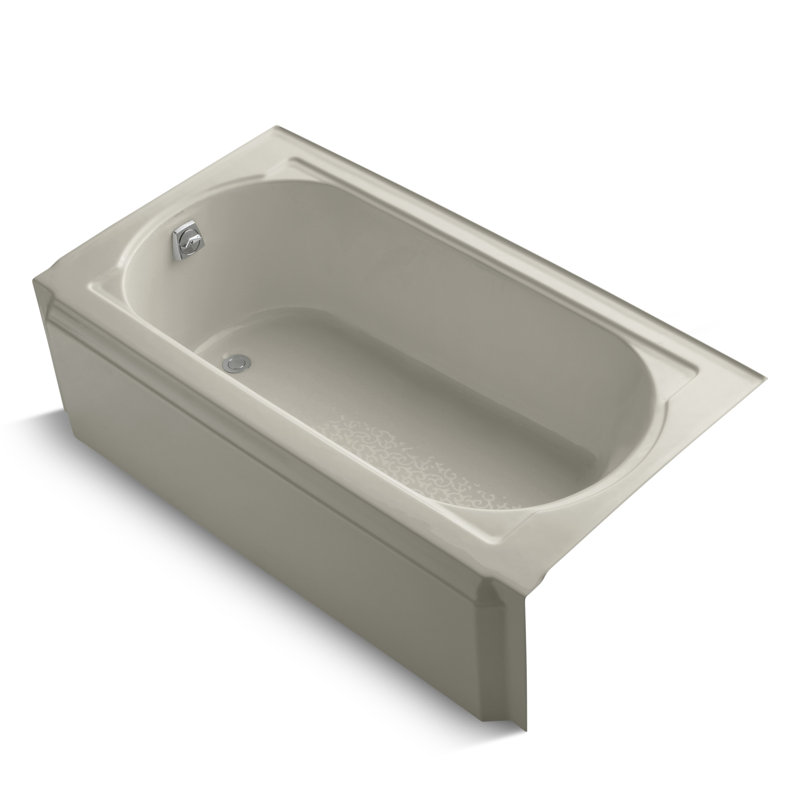 Memoirs 60" x 32" Alcove/Tile in Soaking Cast Iron Bathtub, Sandbar