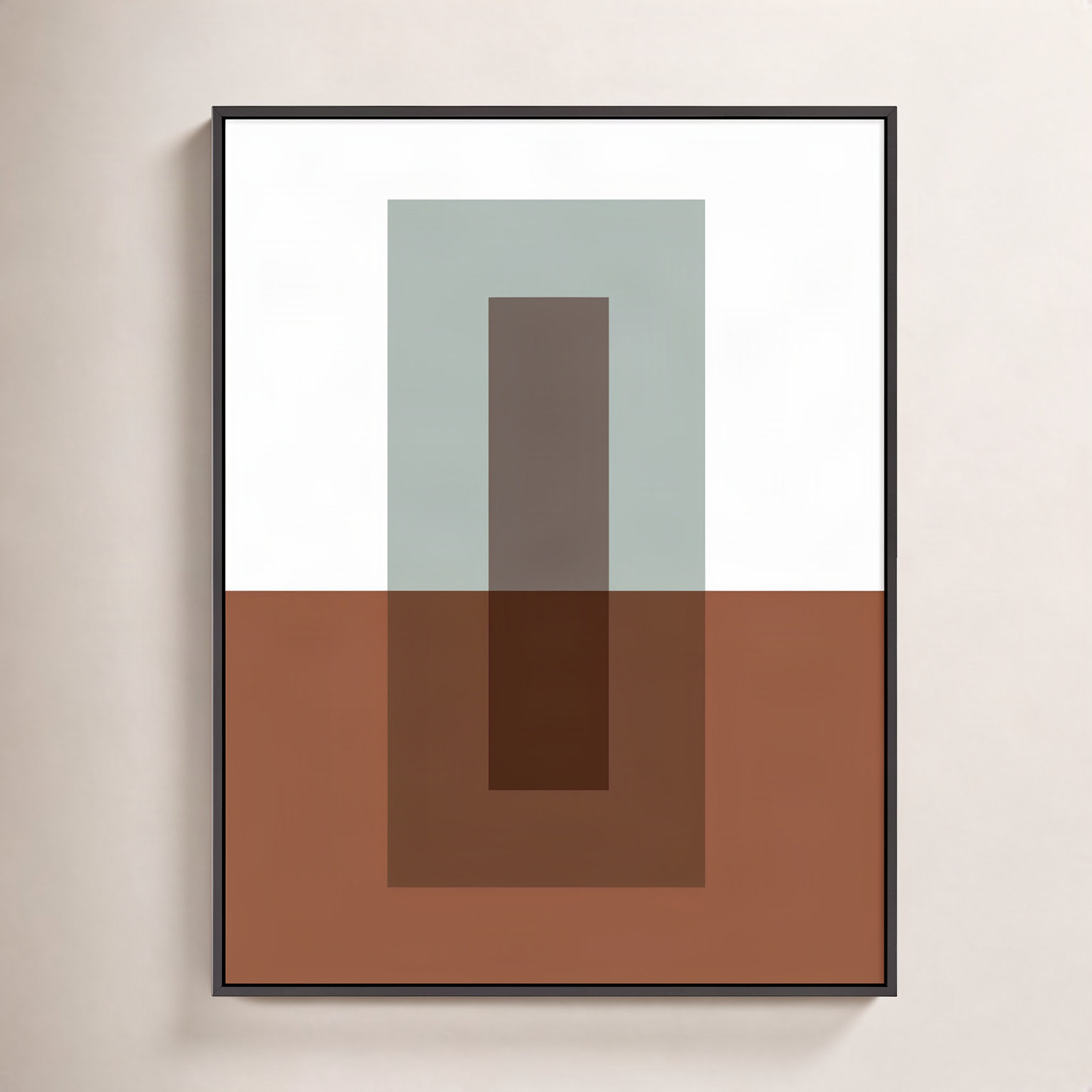 Albright "Up and Down" Print by Jacques Pilon, Black Framed Canvas, 38" H x 30" W